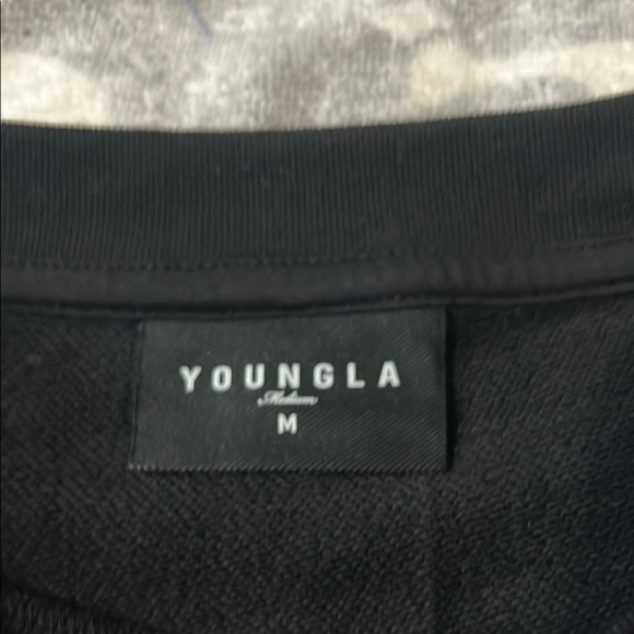 YoungLA Black Sleeveless Muscle Tee Relaxed Fit ( SAMPLE ) - Picture 4 of 9